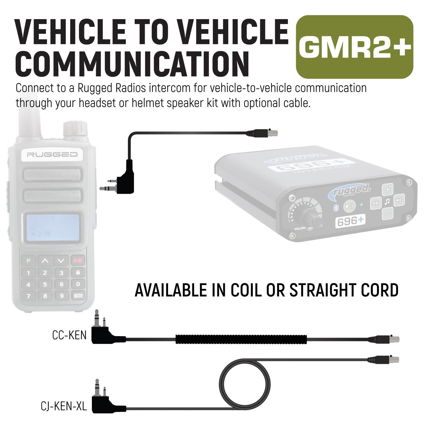 Rugged Radios Rugged Radios GMRS Two Way Handheld Radio Walkie Talkie for Hiking Camping Overlanding Off Road Features Grey Long Range Weather Channels and Rechargeable Battery
