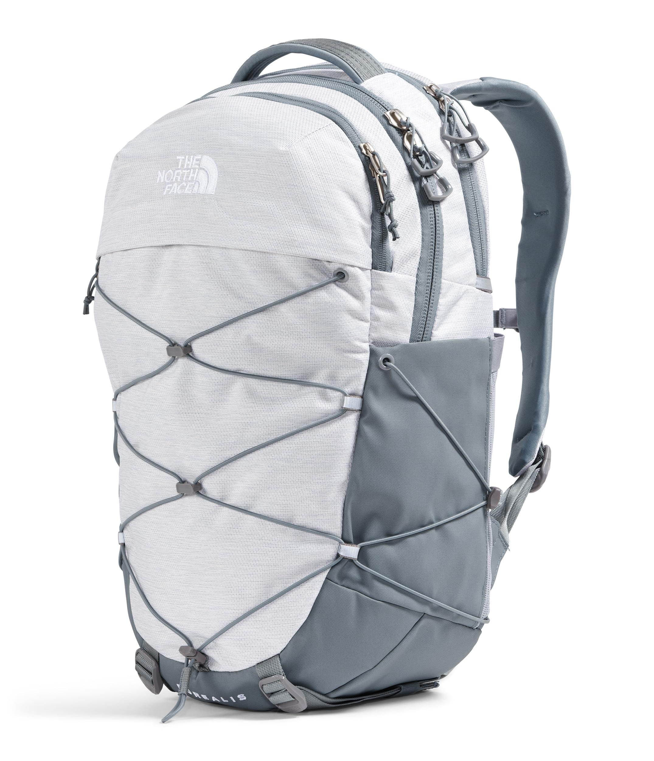 THE NORTH FACE THE NORTH FACE Women's Borealis Commuter Laptop Backpack | Everyday Travel Bag with 16" Laptop Sleeve, Women-Specific Fit, Reflective Details, TNF White Metallic Mlange/Mid Grey-NPF, One Size