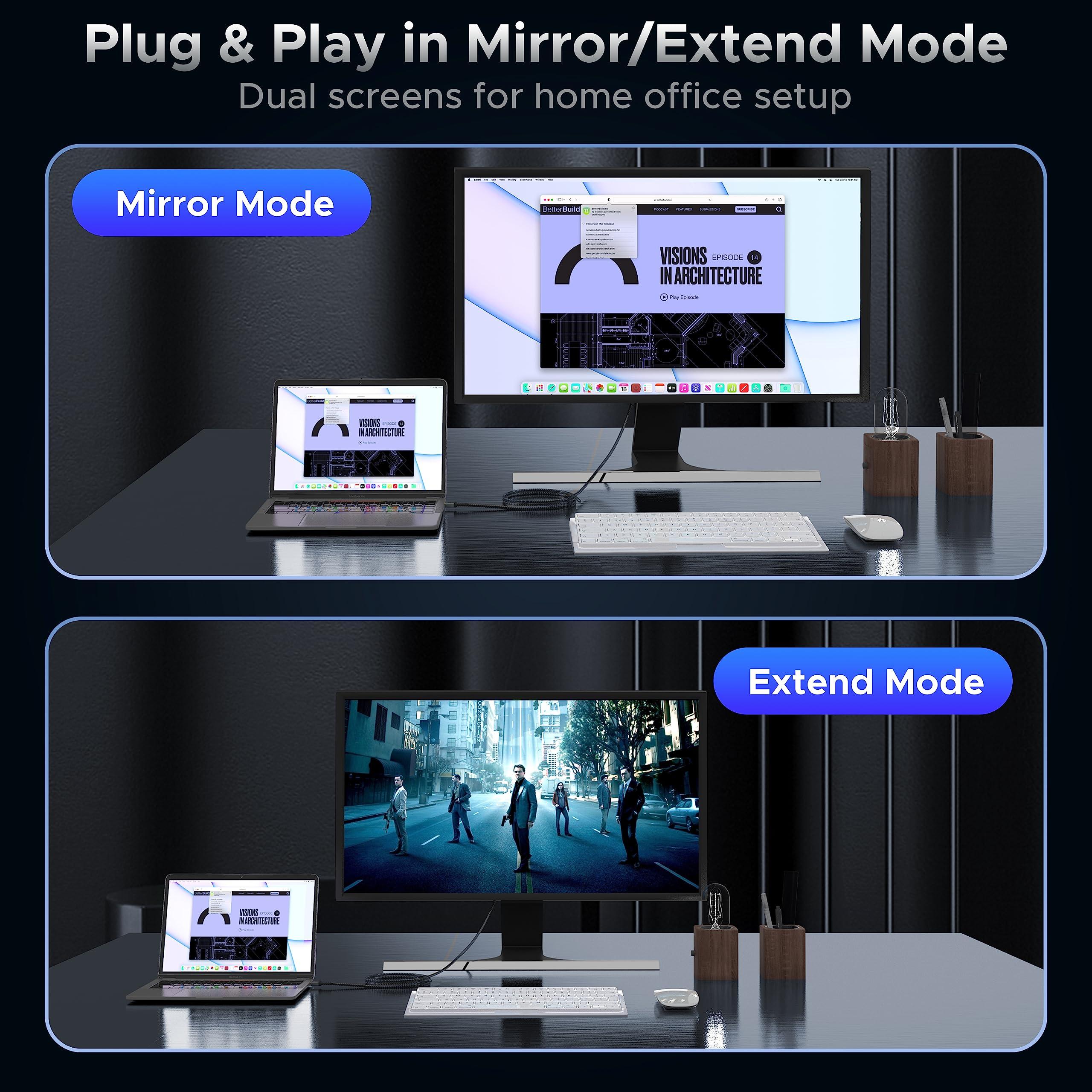 Warrky Warrky Mini DisplayPort to HDMI Cable 4K + Optical Audio Cable