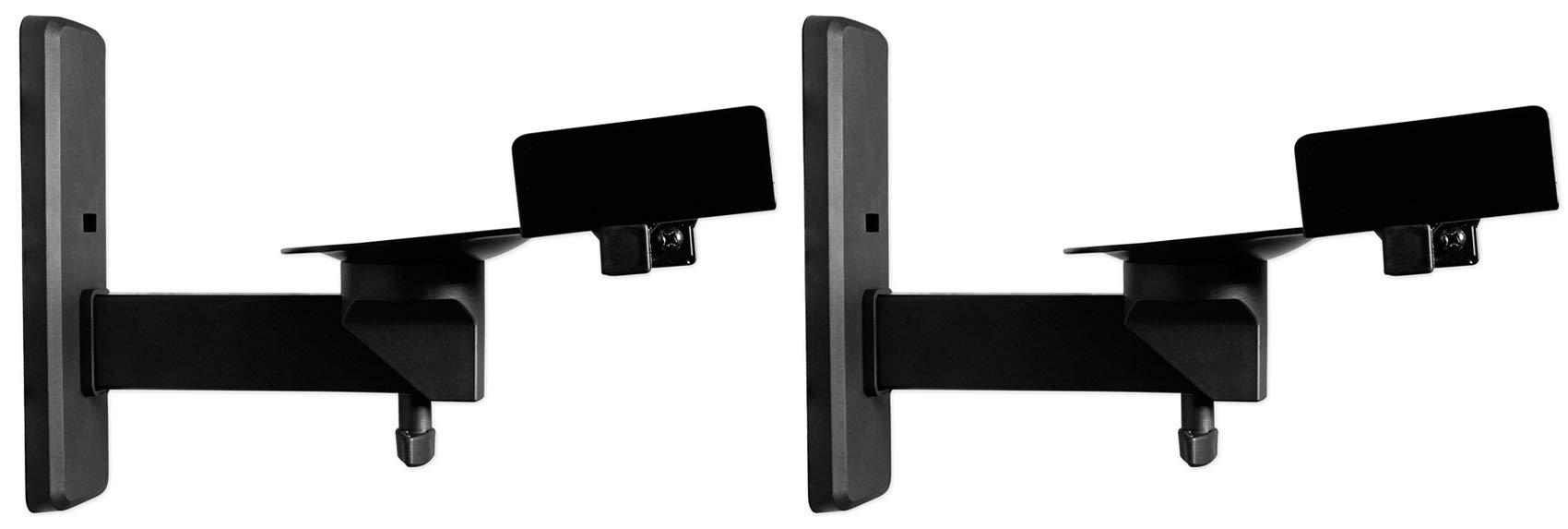 Rockville Pair Rockville RHSB8 Wall Mount Swivel Speaker Brackets For Home Theater Bookshelf or Studio Monitors, Black
