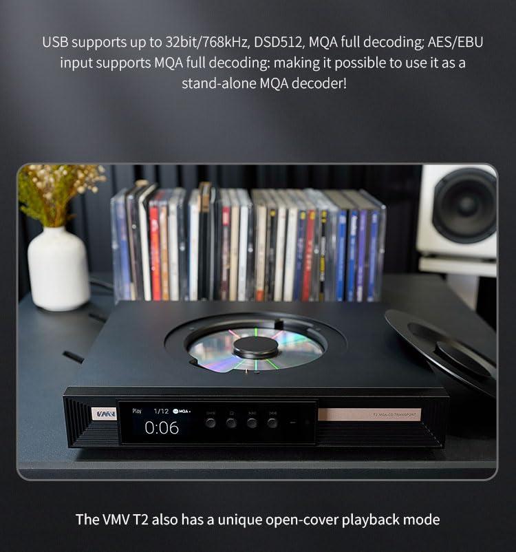 LEAUDIO LEAUDIO S.M.S.L T2 MQA-CD Transport Hi-Res Digital Media Center Support 32Bit/768kHz DSD512