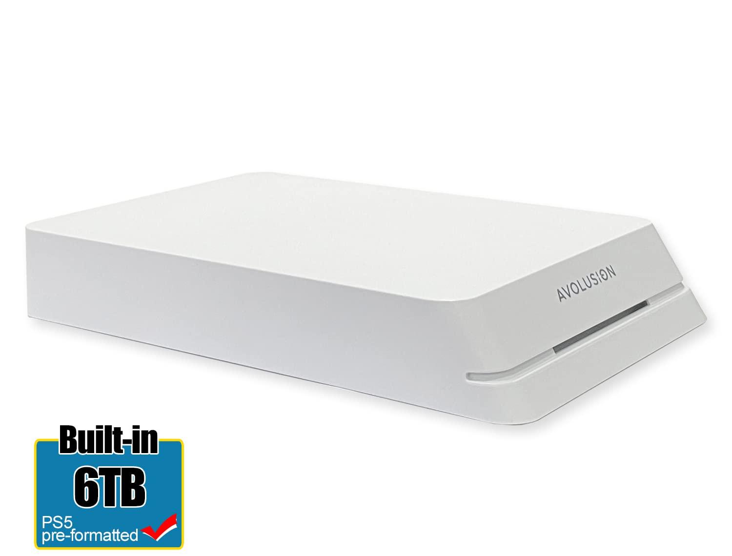 Avolusion Avolusion HDDGear Pro 6TB 7200RPM USB 3.0 External Gaming Hard Drive (for PS5) White (Renewed)