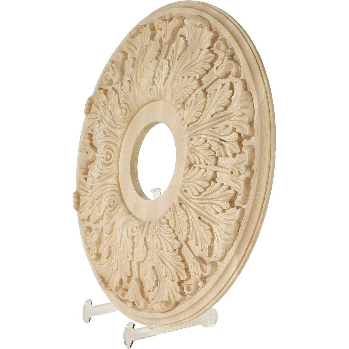 Ekena Millwork Ekena Millwork 16\"OD x 3 7/8\"ID x 1 1/8\"P Carved Florentine Ceiling Medallion, Red Oak (Fits Canopies up to 5 3/8\")