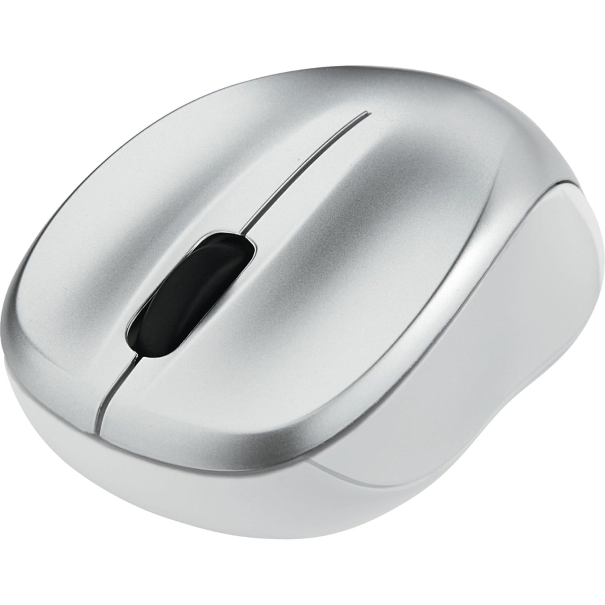 Verbatim Verbatim 2.4G Wireless LED Silent Mouse - Noiseless and Silent Click Computer Mouse with Nano Receiver for Mac and PC - Silver