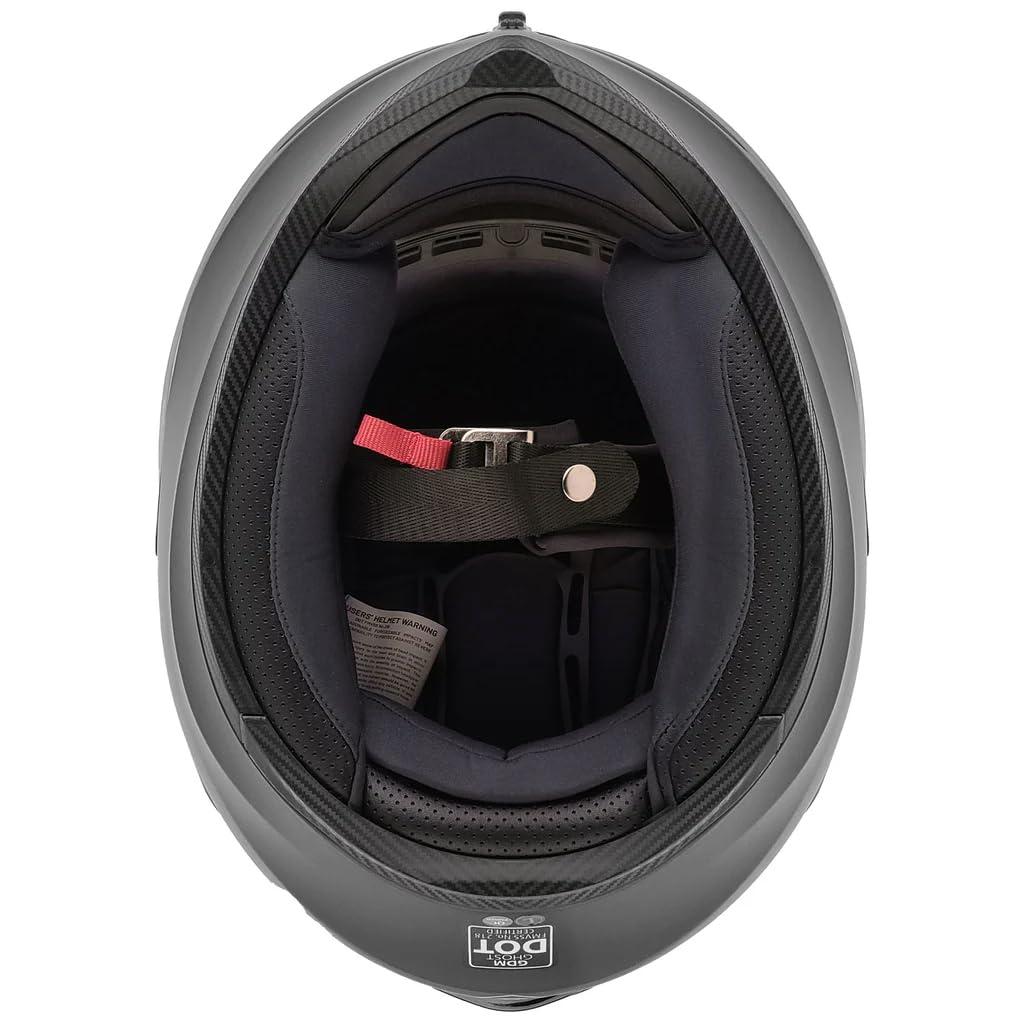 GDM Bluetooth Motorcycle Helmet, Black (Small)