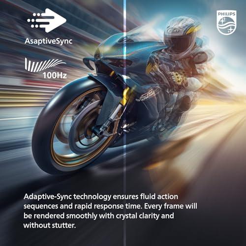 Philips Computer Monitors Philips 22 inch Class Thin Full HD (1920 x 1080) Monitor, 100Hz Refresh Rate, VESA, HDMI x1, VGA x1, LowBlue Mode, Adaptive Sync, 4 Year Advance Replacement Warranty, 221V8LB