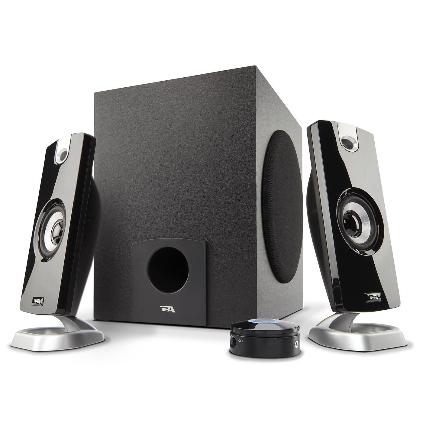 Cyber Acoustics Cyber Acoustics CA-3090 2.1 Speaker System with Subwoofer with 18W of Power Easy Setup and Convenient Controls, Great for Music, Movies, and Gaming