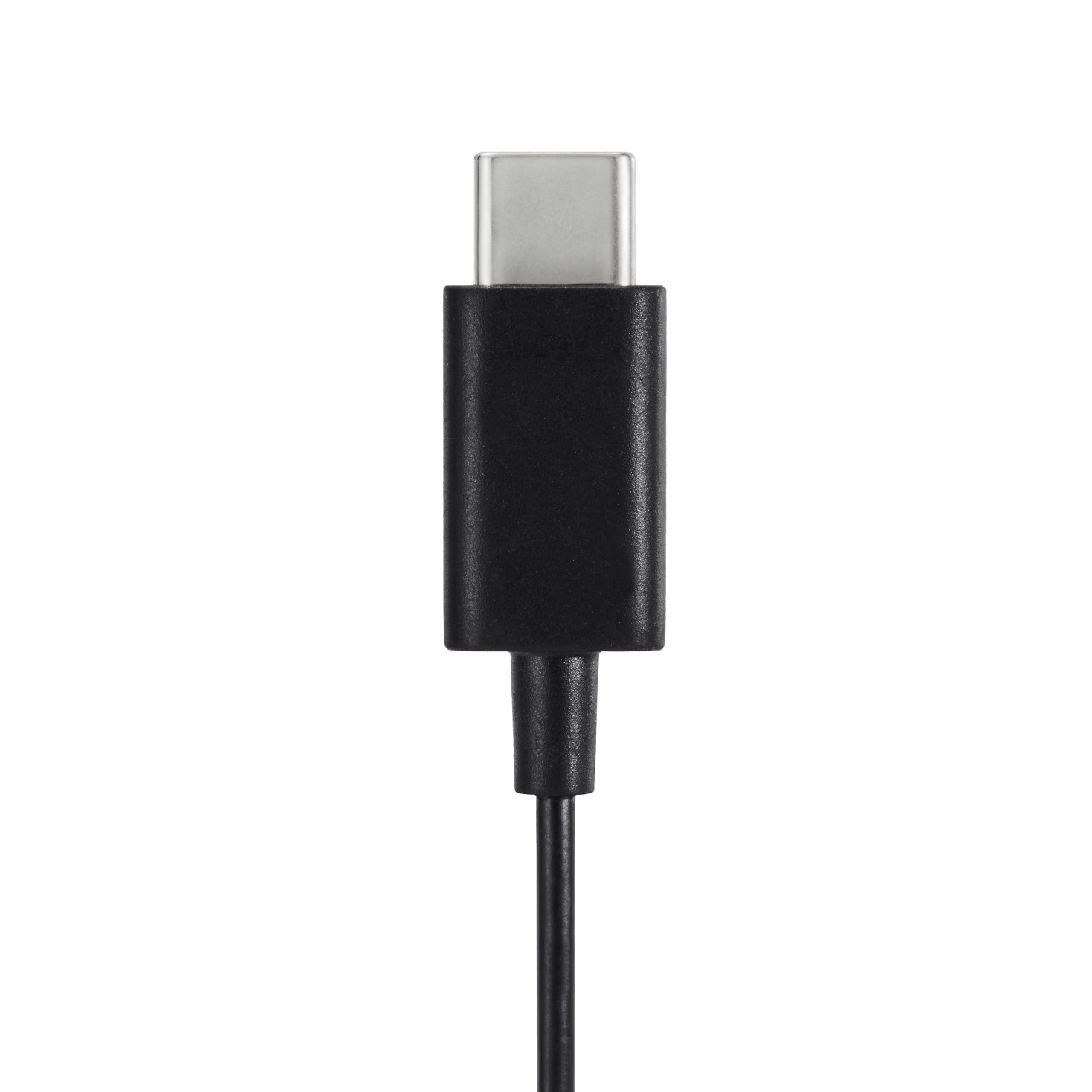 Amazon Basics Amazon Basics USB-C Wired Earbuds with Microphone, In Ear Headphones, 4.2 ft long cable, S/M/L Ear Tips, One size, Black