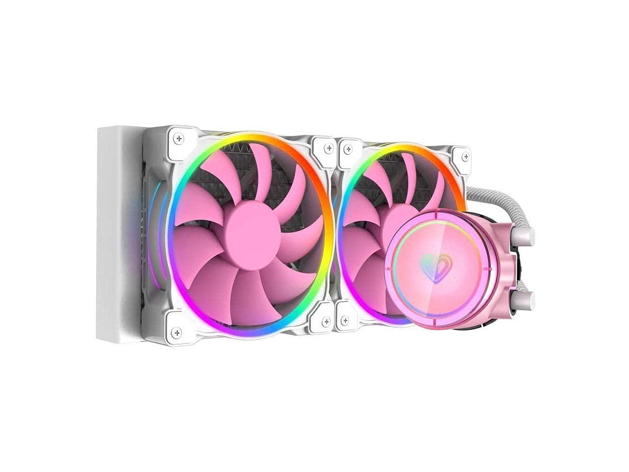 Leslied ID-Cooling PINKFLOW 240 Pink Symphony ARGB Light Effect Integrated Water-Cooled CPU Cooler