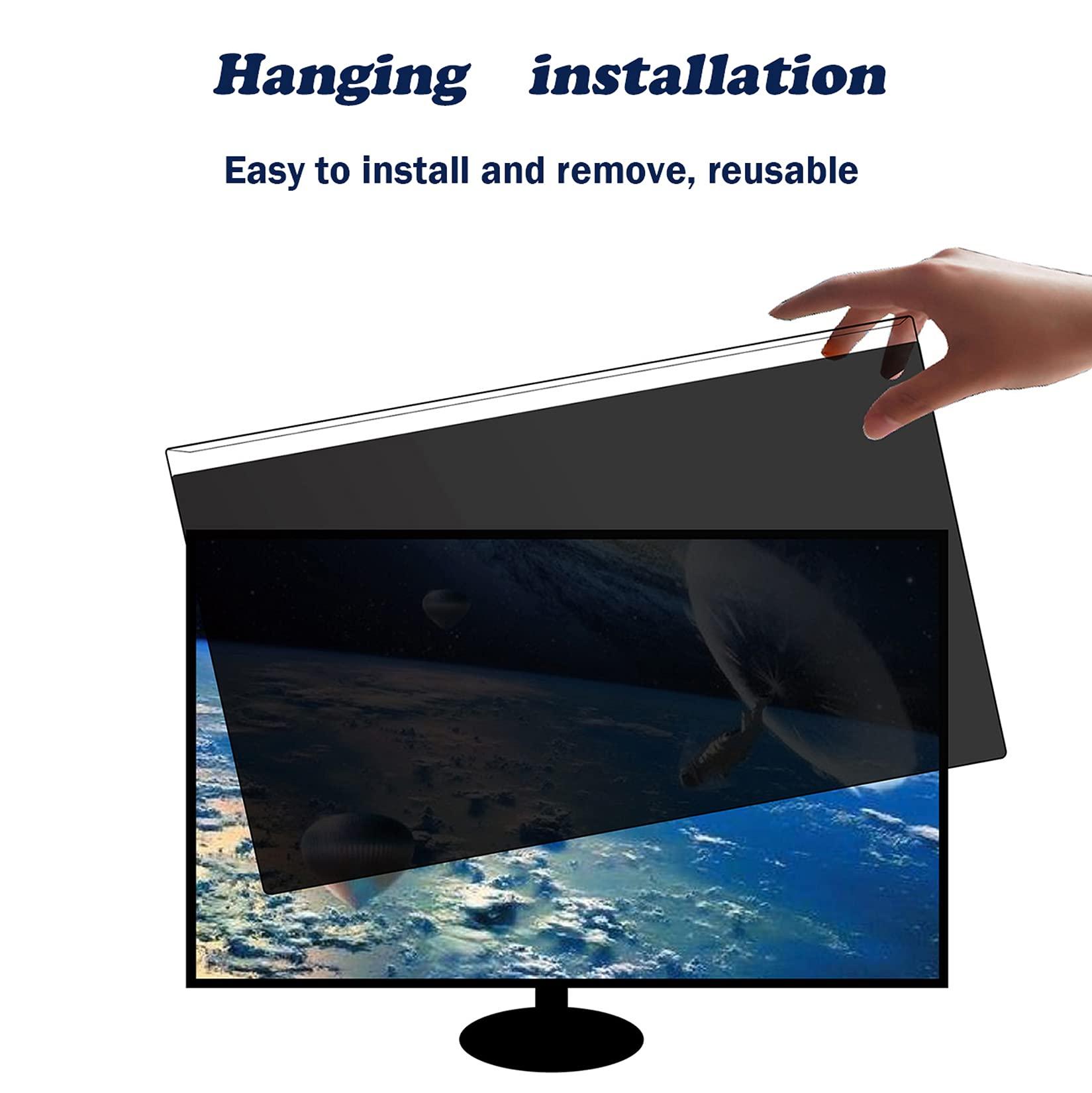 WLWLEO WLWLEO Privacy Screen Protector for Computer Monitor Privacy Shield Filter, Anti-Spy/Anti Blue Light/Anti-Scratch Protection Panel for 17-27 inch Computer, Hanging Installation,23.6 inch(543316mm)