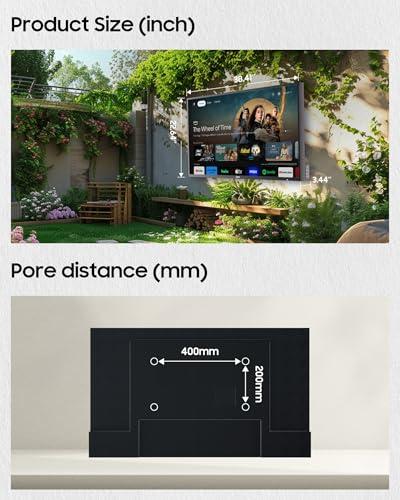 SYLVOX SYLVOX Outdoor TV, 43 inch 2000 Nit High Brightness Smart Outdoor TV, 4K Sunlight Readable Display, IP55 Waterproof, Smart TV for Outdoor Households or Commercial Places (Pool Pro 2.0/2024)