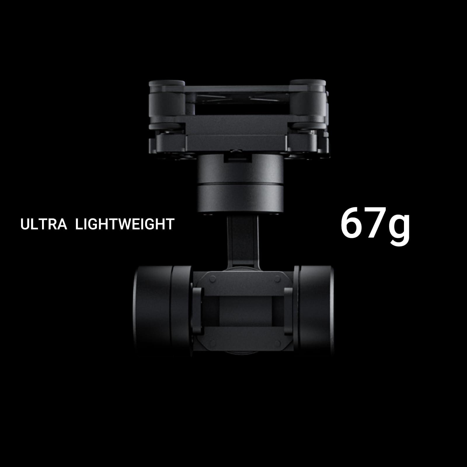 HEQUAV HEQUAV G-Port FPV Gimbal for Caddx Cameras,67g Lightweight Drone Payload,Stable 3-Axis Gimbal Stabilizer for Drone Players