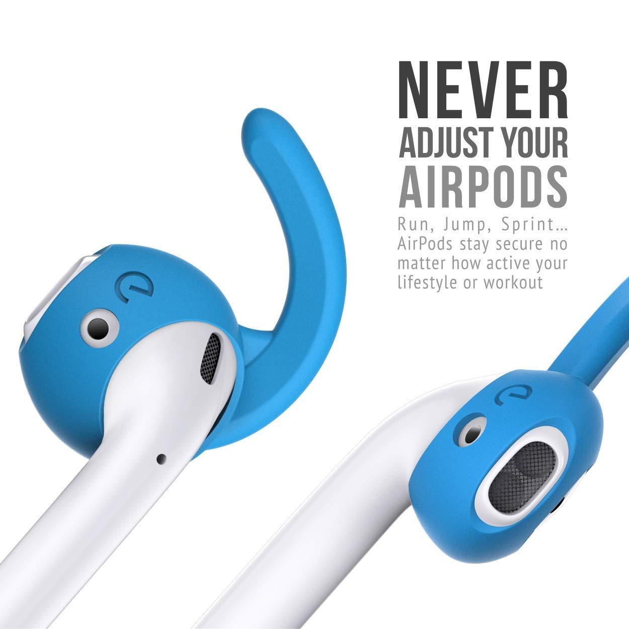 Keybudz EarBuddyz 2.0 Ear Hooks and Covers Accessories Compatible with Apple AirPods Gen 1 & 2 or EarPods Headphones/Earphones/Earbuds (3 Pairs) (Sky Blue)