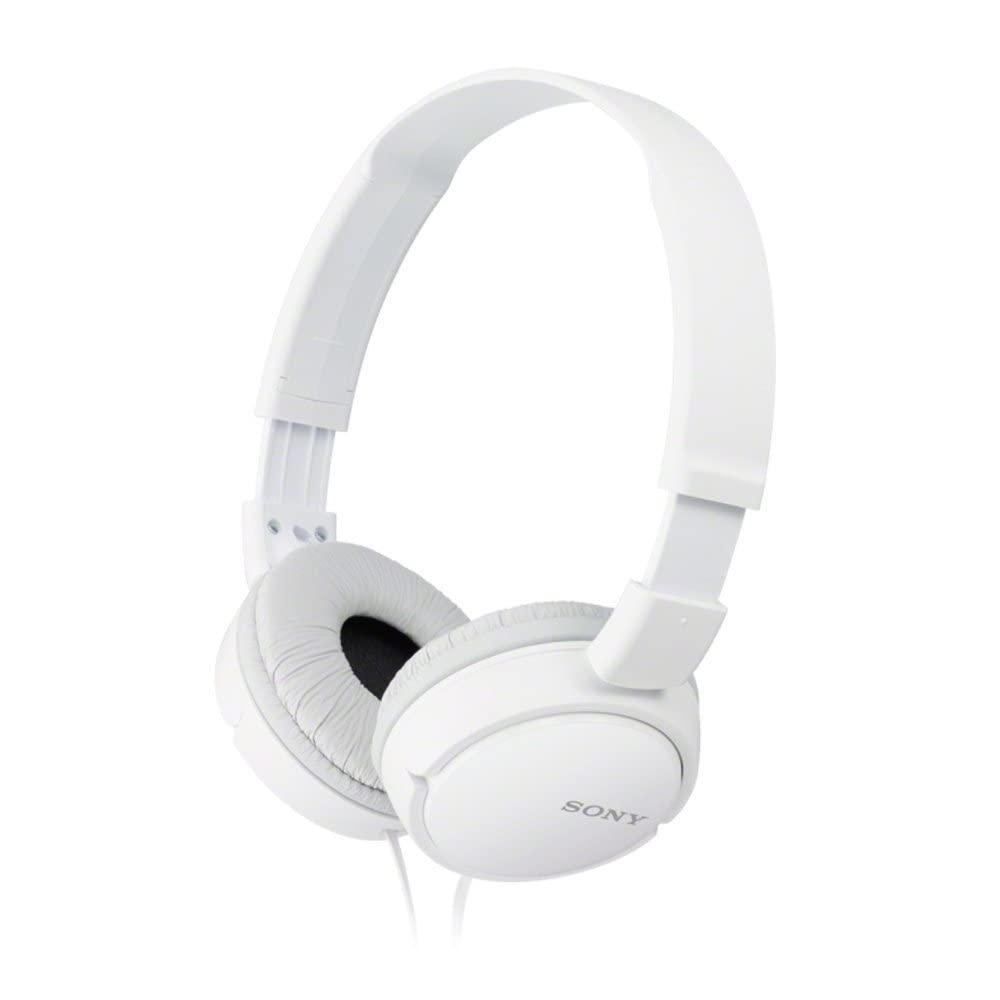 Sony Sony ZX Series Wired On-Ear Headphones with Mic, White MDR-ZX110AP