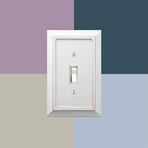 AMERELLE Amerelle 4040DDW Savannah Wallplate, 1 Duplex, Distressed White