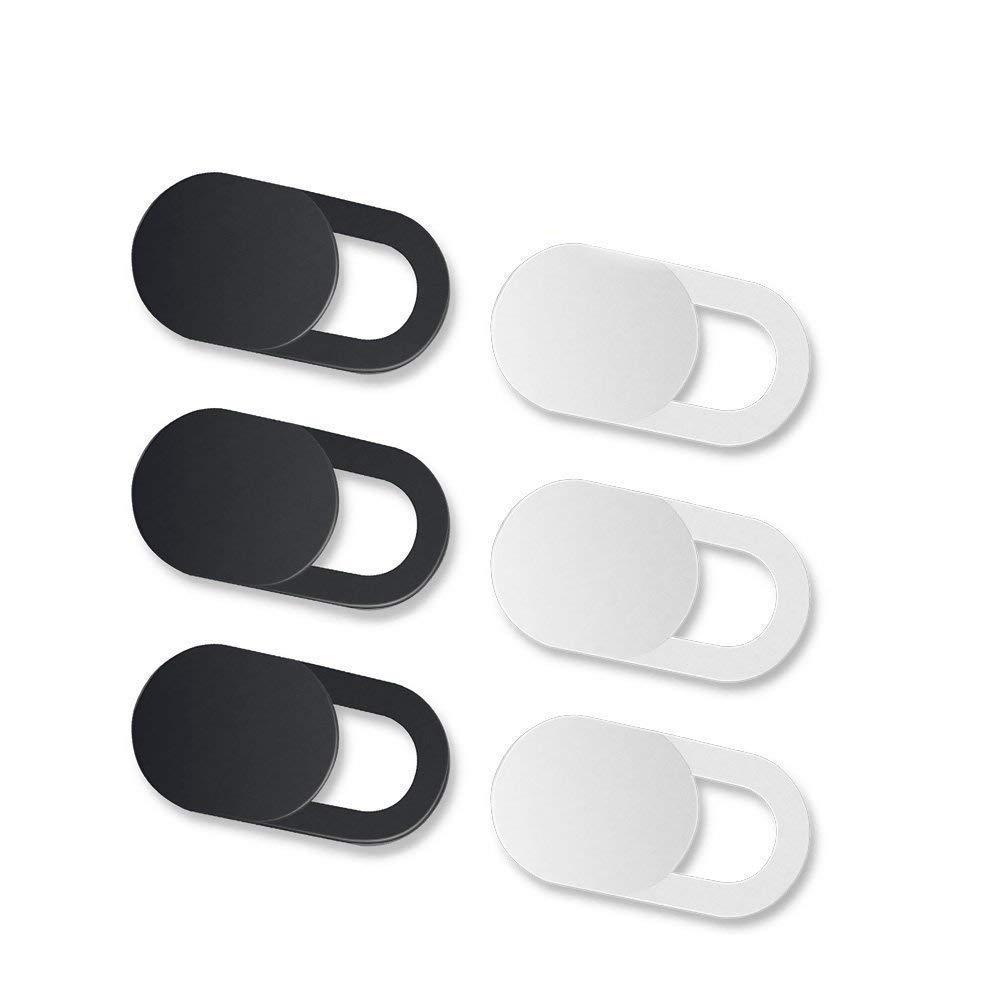 nkomax Webcam Cover Slider, Laptop Camera Cover 0.027in Ultra-Thin Fits Smartphones Tablets Macbooks Computers Desktops with Strong Adhensive, Protecting Privacy and Securtiy (6 Pack)