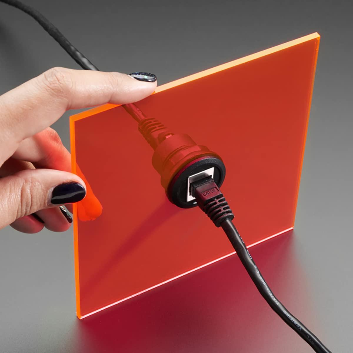 Adafruit RJ-45 Ethernet Round Panel Mount Adapter Plug 4130 by Adafruit