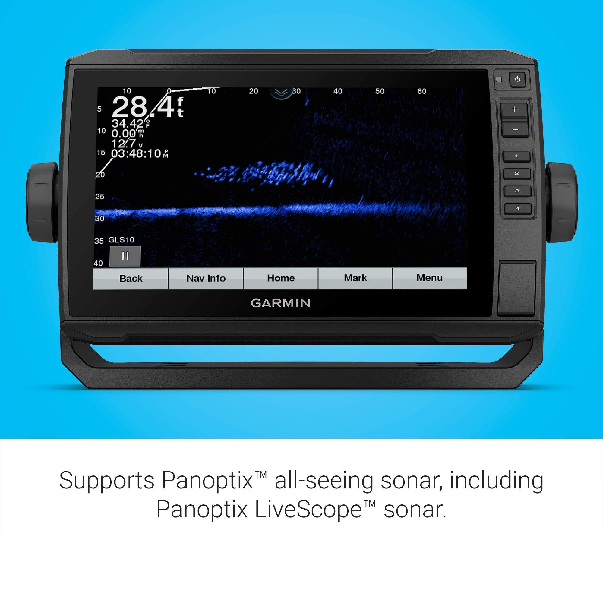 Garmin "Garmin ECHOMAP UHD 93sv with GT56UHD-TM Transducer, 9"" Keyed-Assist Touchscreen Chartplotter with U.S. LakeVu g3 and Added High-Def Scanning Sonar" (010-02523-01)