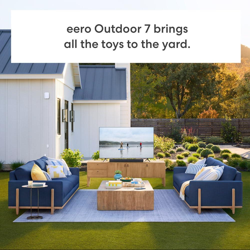 eero Amazon eero Max 7 (1-pack) with Amazon eero Outdoor 7 (1-pack) mesh wifi system