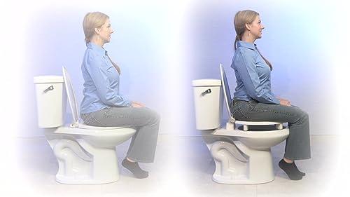 Centoco Centoco 3 inch Raised Toilet Seat for Seniors, Elongated, Open Front No Cover, Plastic, Made in the USA, 3L500STSCC-001, White