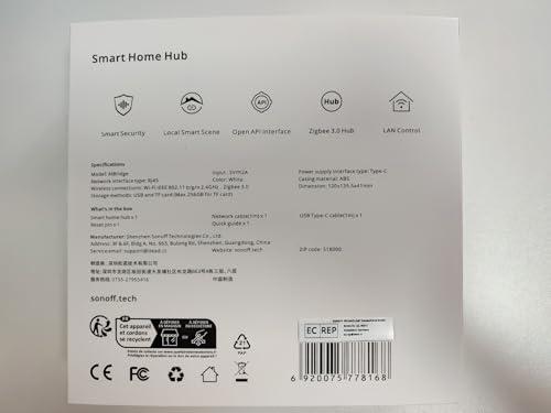 SONOFF SONOFF iHost Smart Home Hub, 2G Central Control Gateway, Private Local Server for Secure Home Automation, LAN&Zigbee Compatibility, Local Data Storage and Open API for Customization(RV1109 DDR4 2GB)