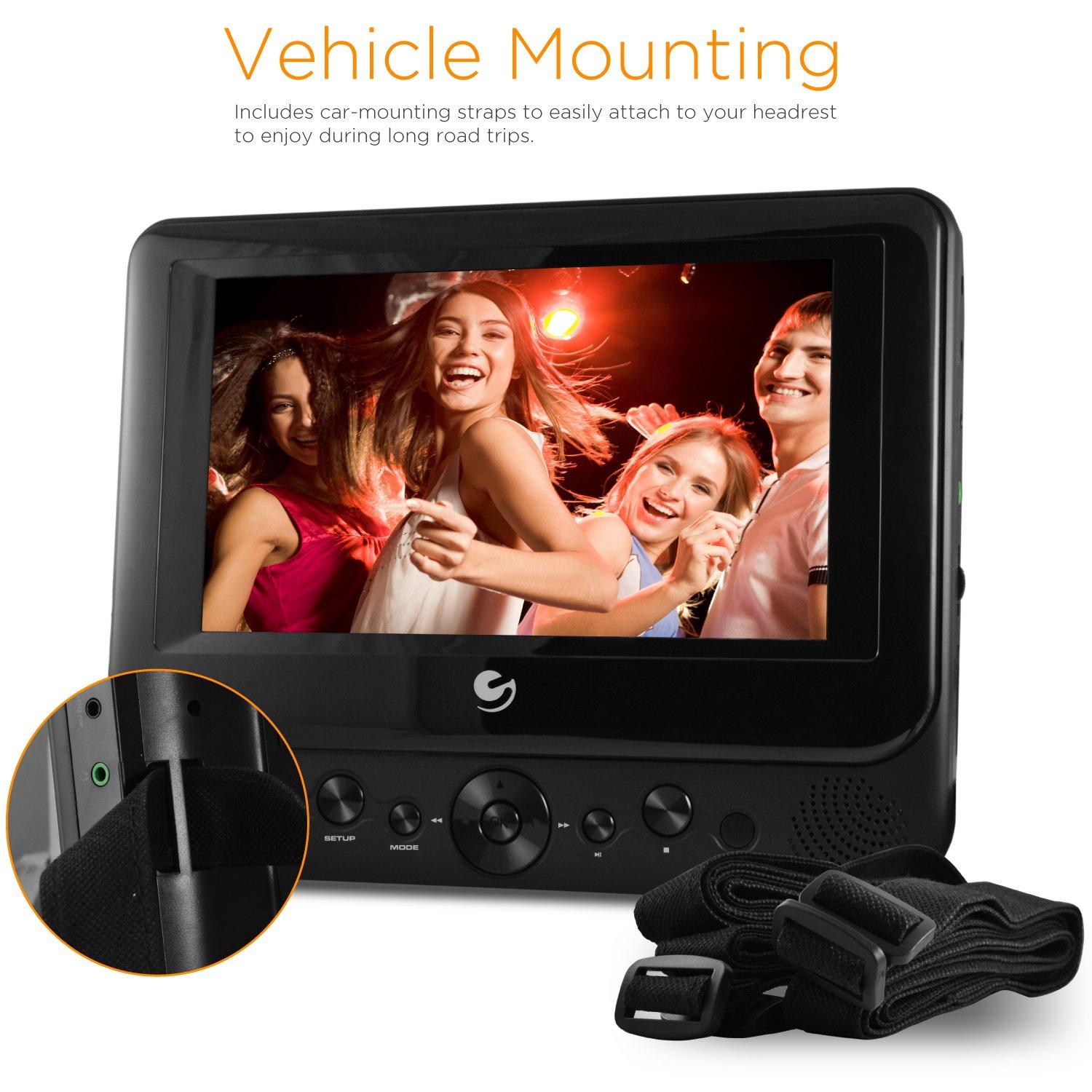 Ematic Ematic ED717 7-Inch Dual Screen Portable DVD Player (Black)