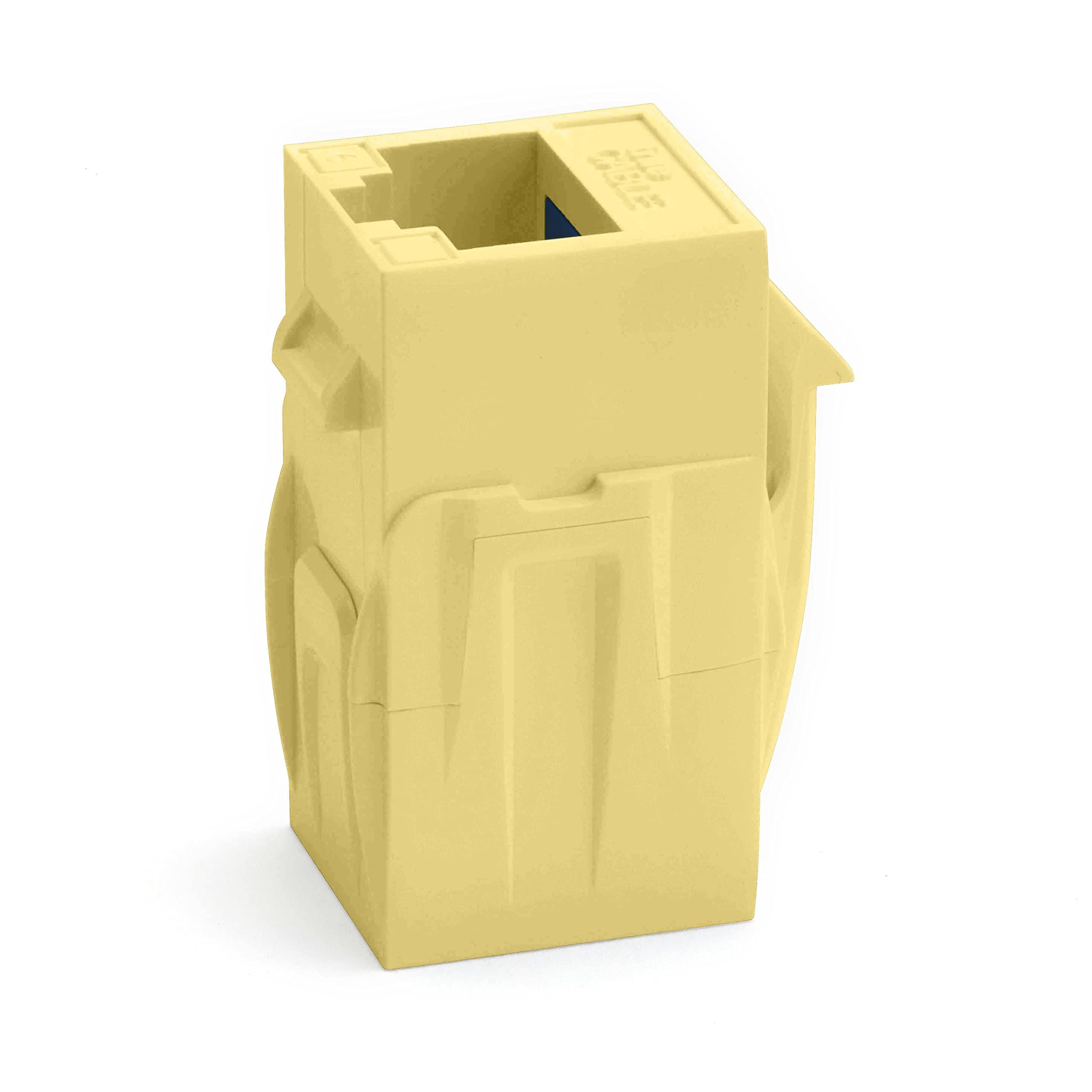 TRUE CABLE trueCABLE Cat6 Keystone Jack Coupler, Unshielded (UTP), PoE++ (4PPoE), UL Listed, ETL Verified, ANSI/TIA 568-2.D Cat 6 Performance Compliant, Female to Female RJ45 Couplers, Yellow, 6 Pack