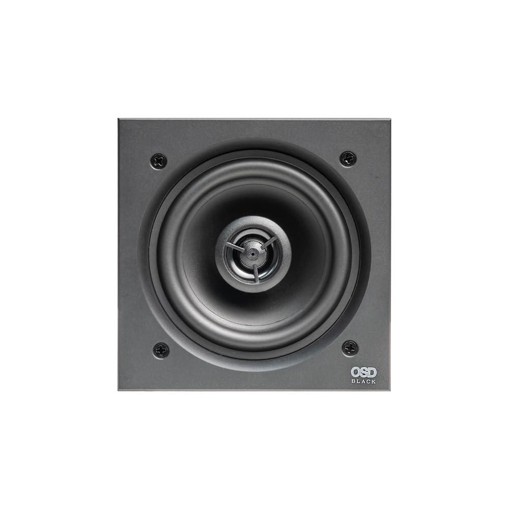 OSD Black OSD Black R43 in-Ceiling 4\" Speaker, Square Grill, Small Aperture, 100W Full-Range 2-Way (Single)