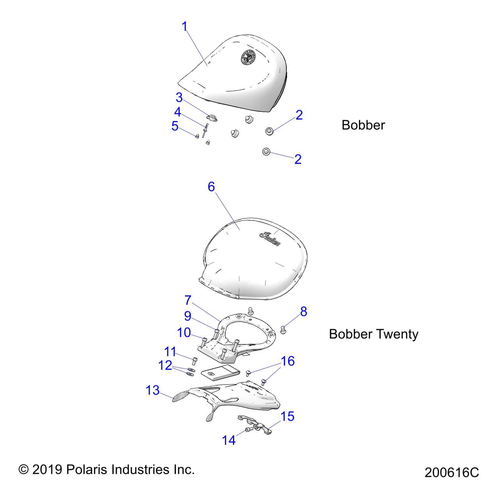 Indian Motorcycle Indian Motorcycle ASM-SUB,BOB AUTH,Brown Vinyl [Bobber Twenty ONLY], Genuine OEM Part 1024209-VNA, Qty 1