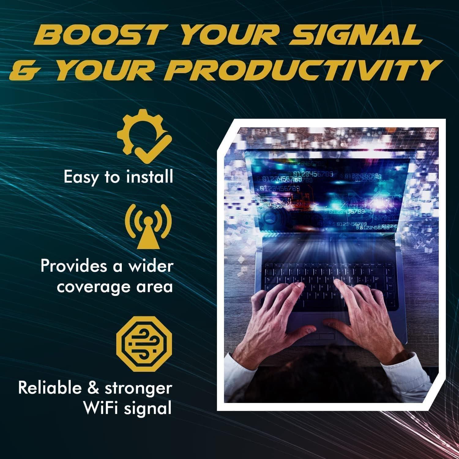 HighZer0 Electronics WiFi Antenna for PC, Laptop, Desktop & Motherboard | 2.4GHz/5GHz/6GHz | 1st Generation U.FL (Compatible with MHF1) Connectors on Mini PCIe Wi-Fi Cards | 2-Pack 30cm (12in)