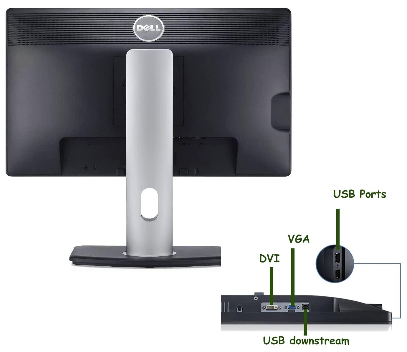 Dell Dell P2212HB Full HD 22 inch LED Backlit Monitor, 1080p at 60 Hz, VGA & DVI, USB 2.0 Downstream, USB 2.0 Upstream, 16.7 Million Colors, 178 Degree Viewing Angle, 60/80 Refresh Rate (Renewed)