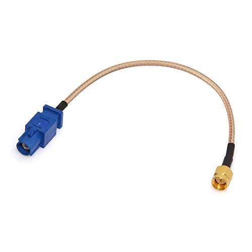 BINGFU Bingfu Vehicle Car GPS Antenna Adapter Cable SMA Male to Fakra C Male Blue Coaxial Pigtail Cable 15cm 6 inch for Vehicle Truck SUV Car Stereo Head Unit GPS Navigation Receiver System GPS Tracker Modem