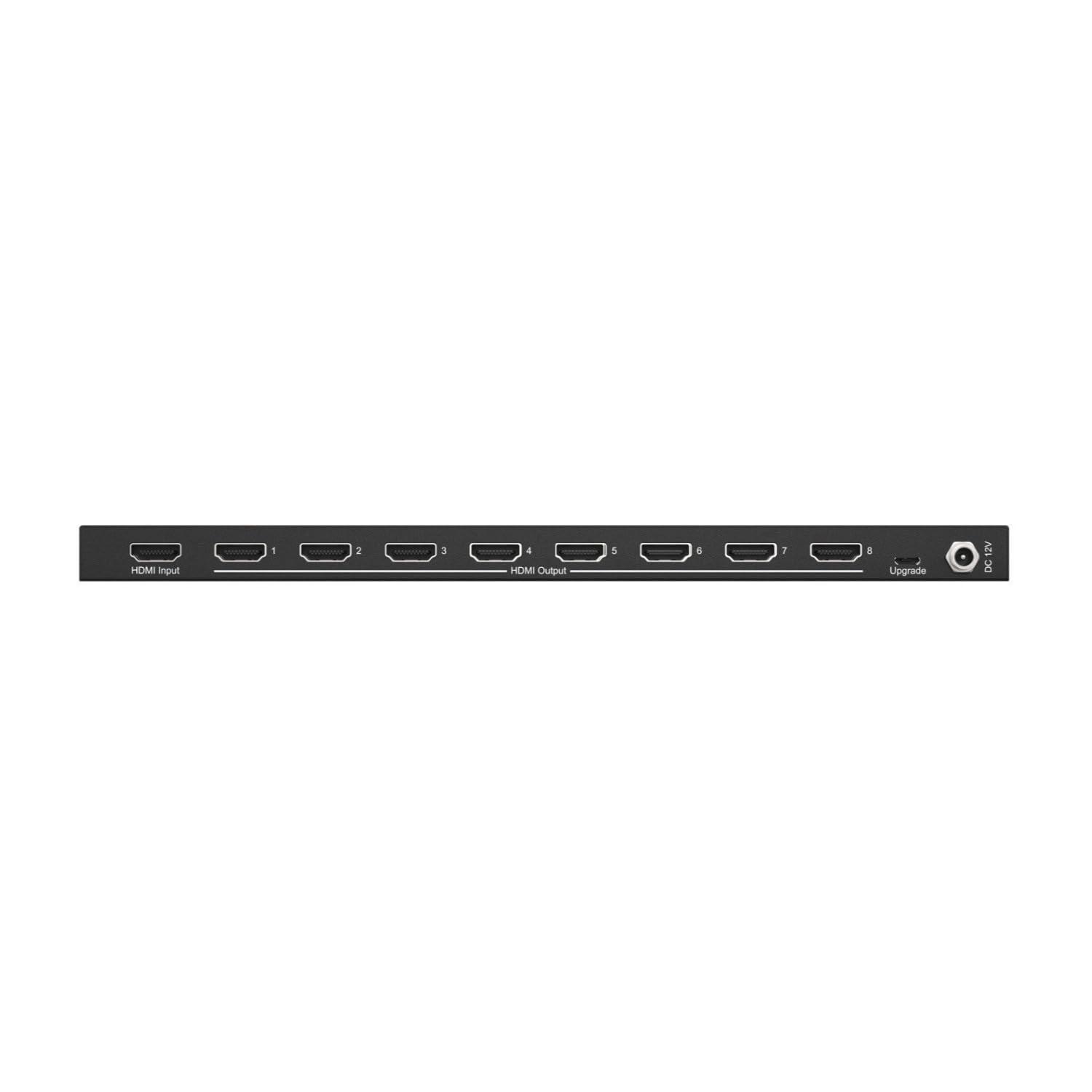 BZB GEAR BZBGEAR 1x8 4K UHD Ultra Slim HDMI Splitter with EDID Management - BG-DA-18G2