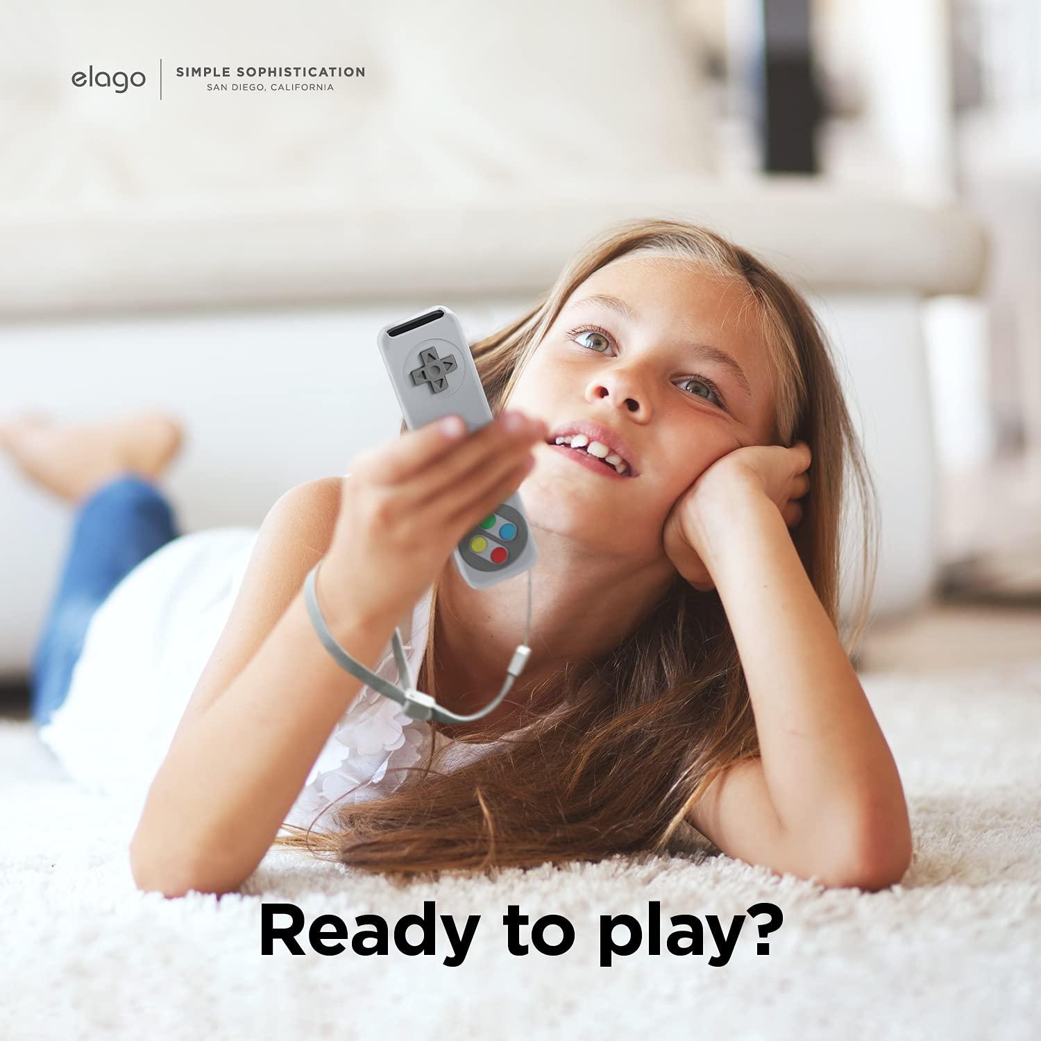 elago elago R4 Retro Case Compatible with 2022 Apple TV 4K Siri Remote 3rd Generation, Compatible with 2021 Apple TV Siri Remote 2nd Gen - Classic Controller Design [Non-Functional] (Nightglow Blue)