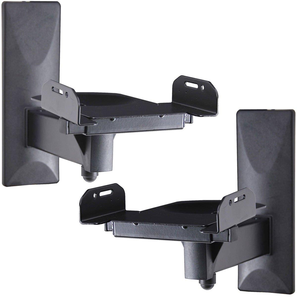 VideoSecu VideoSecu One Pair of Side Clamping Bookshelf Speaker Mounting Bracket with Swivel and Tilt for Large Surrounding Sound Speakers MS56B 3LH