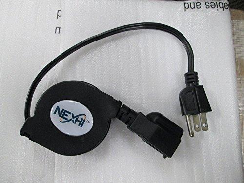 Nexhi Nexhi® Zip-PWR-EX1 Retractable AC Power Extension Cord (5 feet, Black)