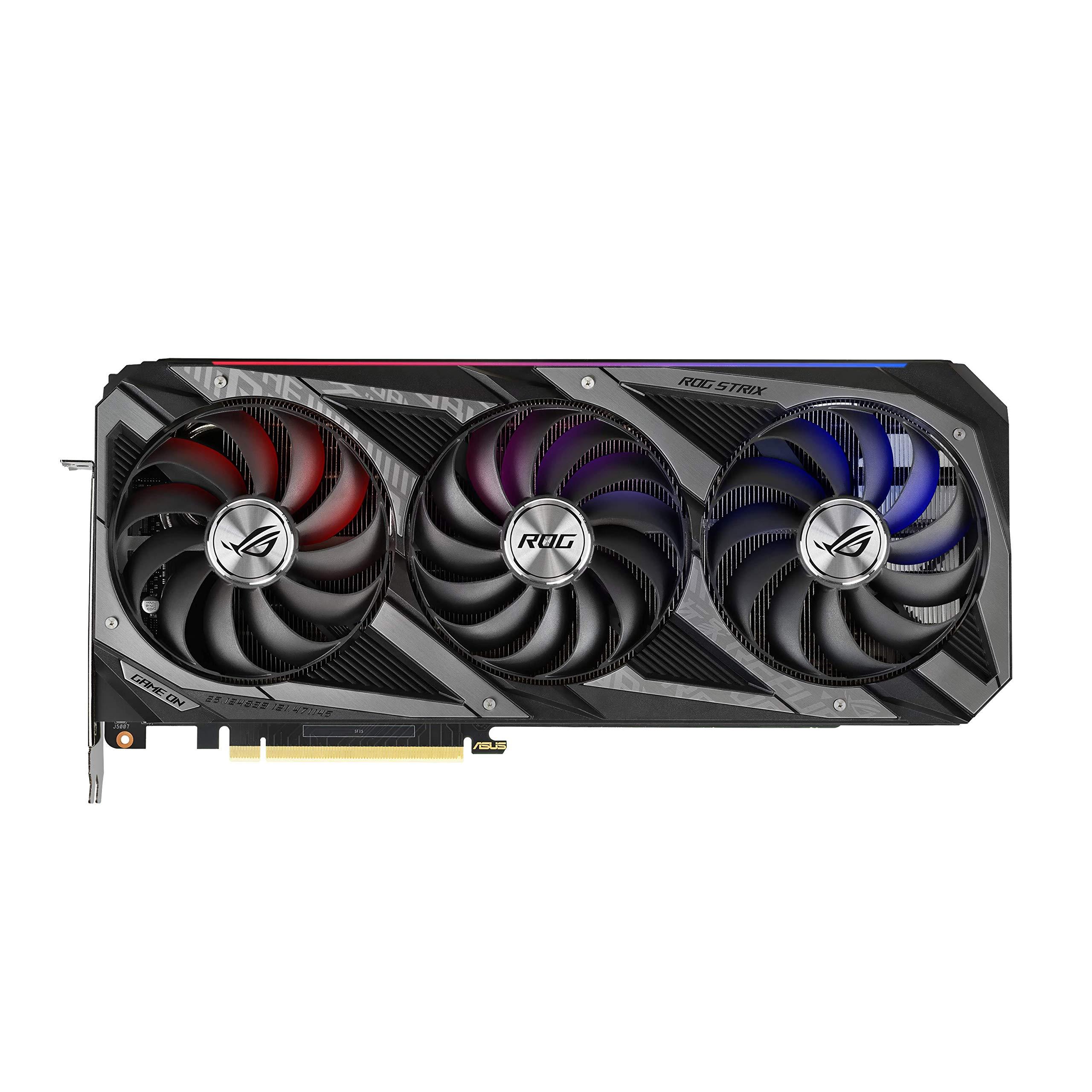 ASUS ASUS ROG STRIX NVIDIA GeForce RTX 3090 Gaming Graphics Card- PCIe 4.0, 24GB GDDR6X, HDMI 2.1, DisplayPort 1.4a, Axial-Tech Fan Design, 2.9-Slot