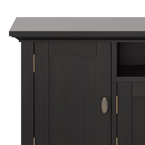 SIMPLIHOME SIMPLIHOME Redmond SOLID WOOD 72 inch Wide Transitional TV Media Stand in Hickory Brown For TVs up to 80 inches for the Living Room and Entertainment Center