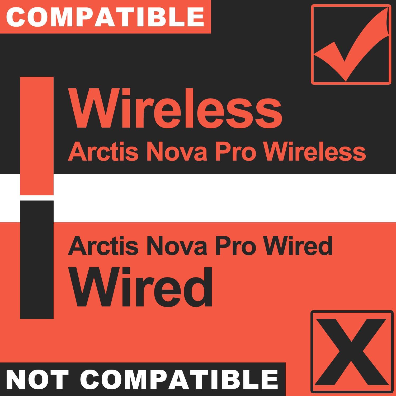 LTYIVABHTTW Nova Pro Wireless Replacement Ear Pads - Compatible with Steelseries Arctis Nova Pro Wireless by LTYIVABHTTW I Improved Durability & Sound (Soft Velour)