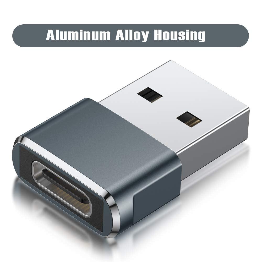 Basesailor Basesailor USB to USB C Adapter for iPhone 16 Charger 2Pack,USBC Female to A Male OTG Type C Converter for Apple Watch Ultra iWatch 7 8 9 10,iPhone 15 14 13 Plus Pro Max,AirPods,iPad,Car,Samsung S24