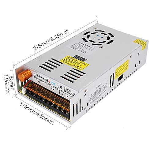 Titoe Adjustable DC Power Voltage Converter AC 110V-220V to DC 0-48V Module Switching Power Supply Digital Display 480W Voltage Regulator Transformer Built in Cooling Fan