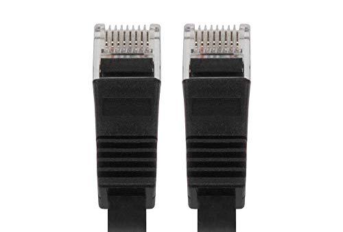 SF Cable 50 ft Cat 6 Unshielded (UTP) Flat Ethernet Network Cable-Black