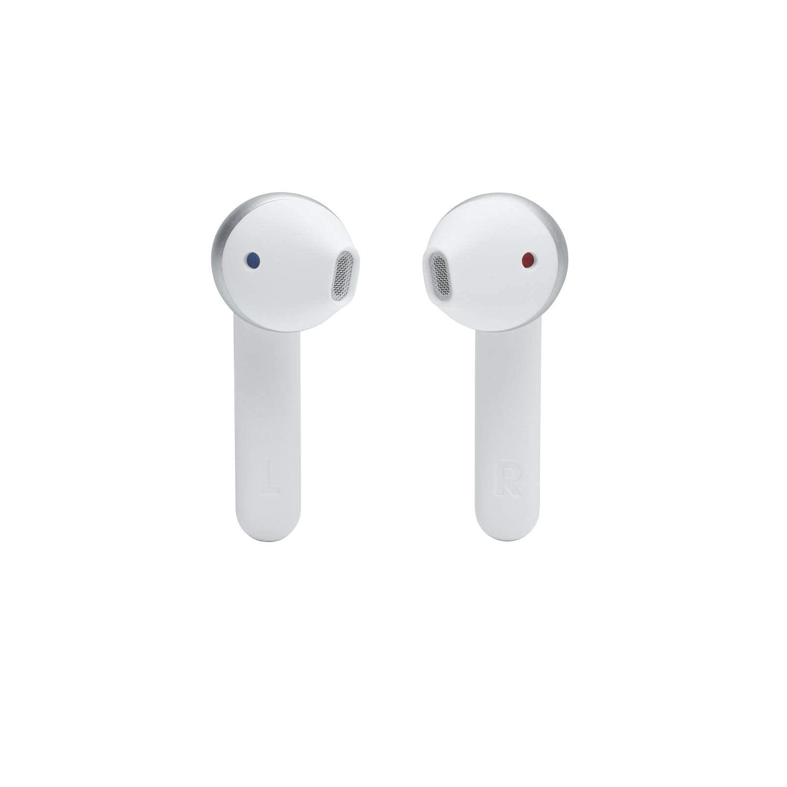 JBL JBL Tune 225TWS True Wireless Earbud Headphones - JBL Pure Bass Sound, Bluetooth, 25H Battery, Dual Connect, Native Voice Assistant (White) (Renewed)