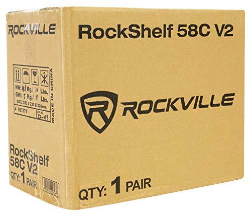 Rockville Rockville 2 RockShelf 58C 360W Wood 5.25" Home Theater Bookshelf Speakers/8 Ohm