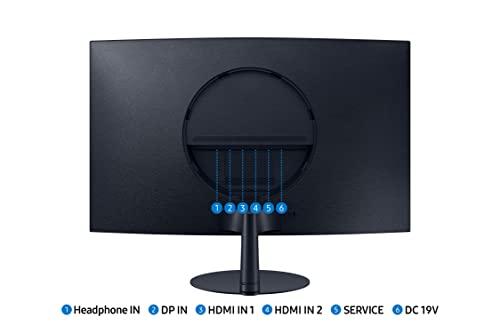 SAMSUNG SAMSUNG 27-Inch S39C Series FHD Curved Gaming Monitor, 75Hz, AMD FreeSync, Game Mode, Advanced Eye Comfort, Frameless Display, Built in Speakers, Slim Metal Stand, LS27C392EANXGO, 2023, Black