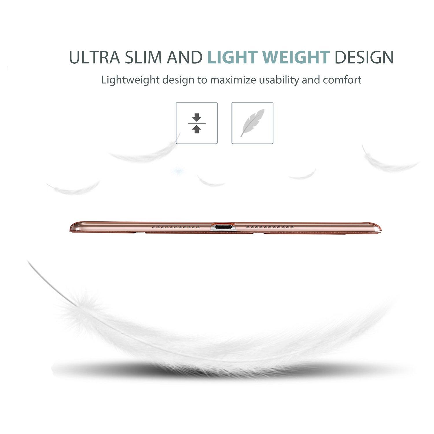 ProCase ProCase Smart Casefor 10.5 iPad Air 3rd Generation 2019 / iPad Pro 2017, Slim Stand Cover with Translucent Frosted Back for iPad Air 3 -Rosegold