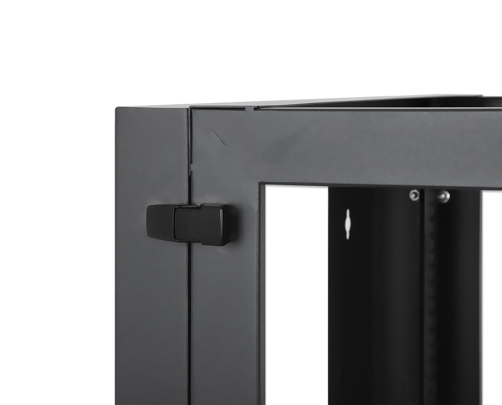Intellinet Intellinet 12U 19" 4 Post Open Frame Wall Mount Rack - 180 Degree Gate Swing, Pre-Assembled, Antistatic Powder Coated Steel for IT Network Equipment & AV Devices 3 Yr Mfg Warranty 716055
