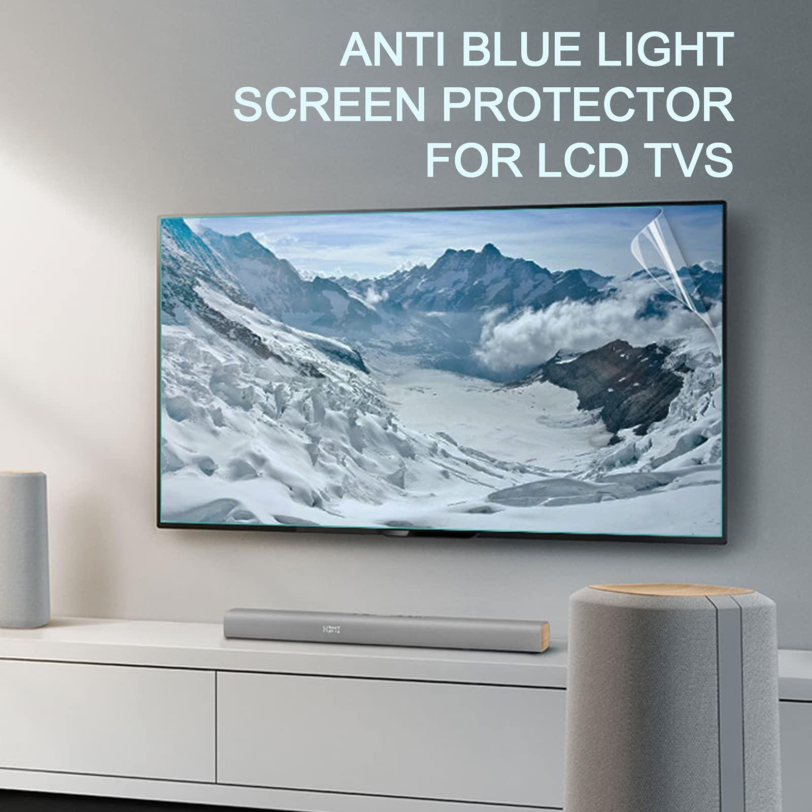 TYRHMY TYRHMY 65 Inch Anti Glare TV Screen Protector, Blue Light Filter for TV Screen 32-75 Inch, Matte Protective Film/Anti-Reflection Rate Up to 90% Relieve Eye Fatigue,32\" 698 * 392