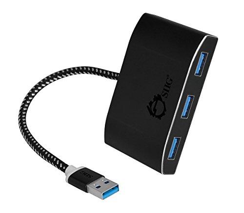 SIIG SIIG SuperSpeed 4 Port USB 3.0 Hub With 5V Power Adapter and Woven Braided USB - Powered Hub & Port Adapter