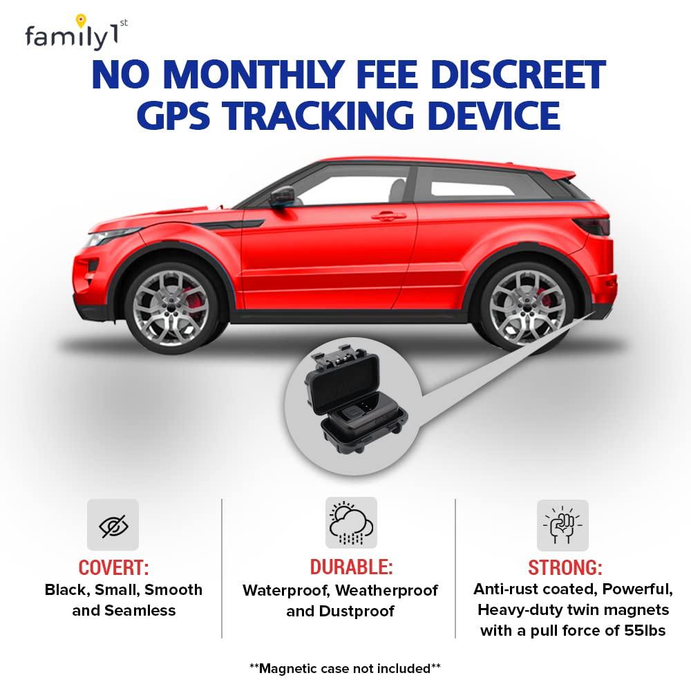 Family1st No Monthly Fee GPS Tracker - Family1st - 1 Year Subscription Included - Portable Discreet GPS Tracking Device, Compact GPS Tracker for Cars, Vehicles, Kids, Elderly, Teens